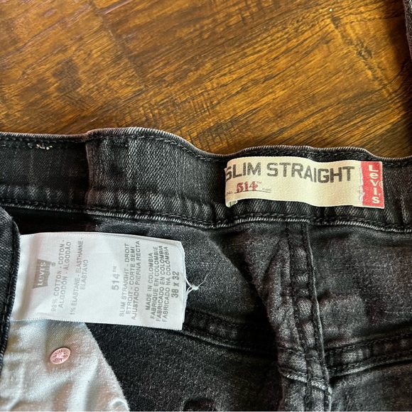 Levi’s 514 Faded Black Jeans - ACTUAL measurements 36x31 - Picture 7 of 8